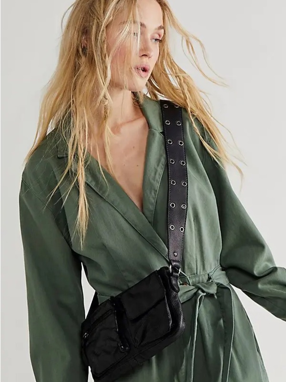 Free People Wade Leather Sling Bag